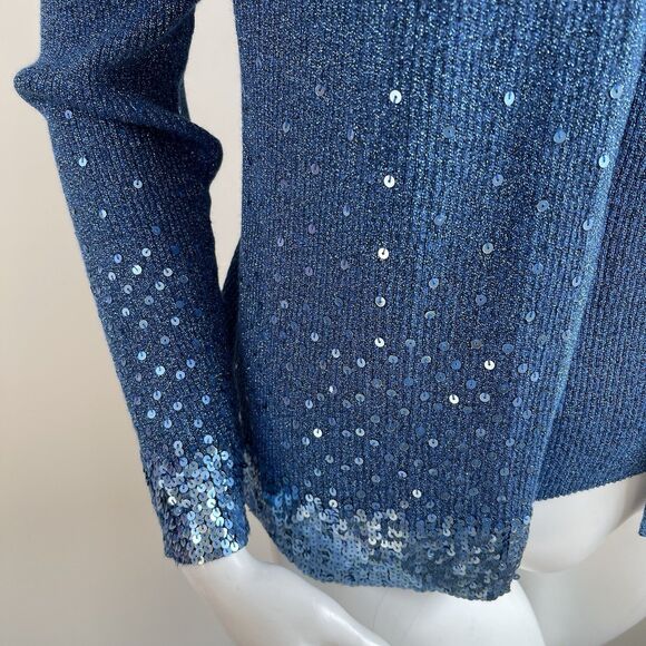 Vintage 2pc Cardigan Tank Top Set Shimmer Sequins Party Cocktail Sweater S/M - Picture 6 of 16